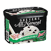 Breyers Ice Cream Mint Chocolate Chip Left Picture